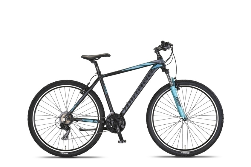 Laagste prijs: Umit Mirage Oversized MTB 29 Inch 50 cm Unisex 21V V Brakes Zwart/Turquoise