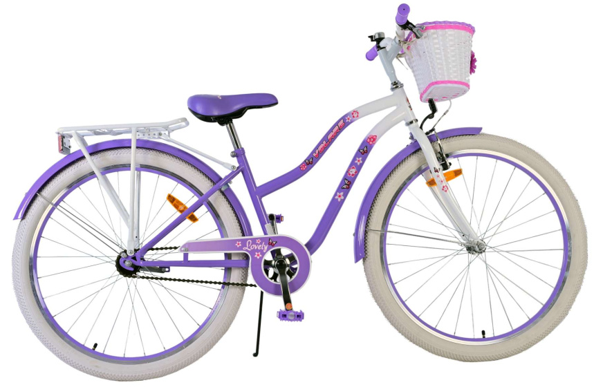 Laagste prijs: Volare Lovely 26 Inch 36 cm Meisjes Terugtraprem Paars/Wit