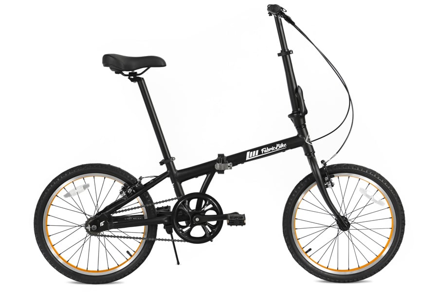 FabricBike Folding Vouwfiets - Matte Black & Orange (789555073553)
