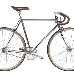 Jitensha Tokyo Chrome/Alu/Brown Single Speed Fiets (789555082982)