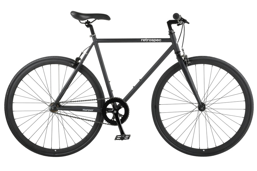 Retrospec Harper Fixie Fiets - Matte Black (810015708552)