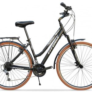 Vitoria City Bike 7-Versnellingen Stadsfiets - Zwart